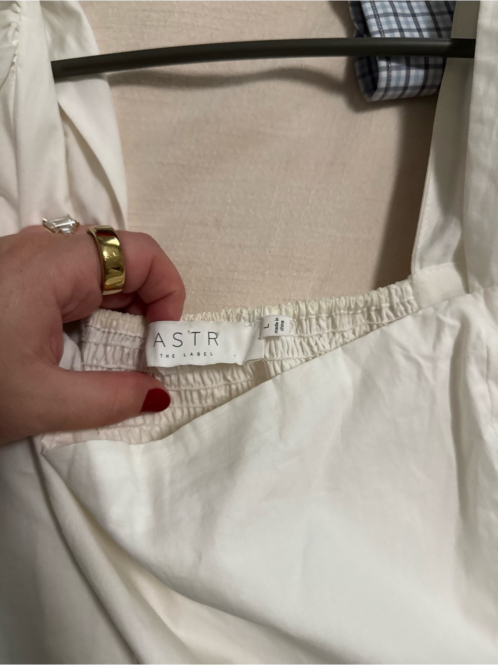 ASTR White Puff-Sleeve Square-Neck Midi Dress - Picture 5 of 7